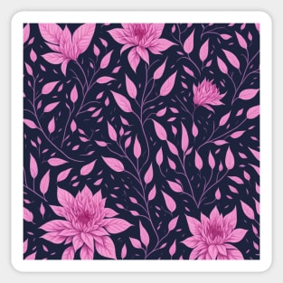 pink floral pattern design Sticker